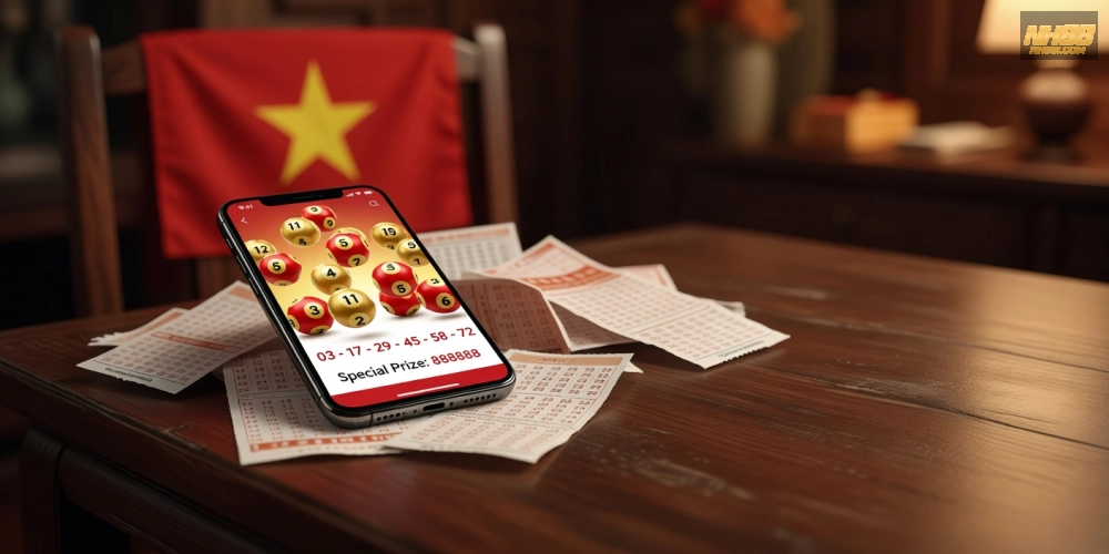 Hình ảnh hiển thị kết quả xổ số miền Bắc trực tiếp trên ứng dụng di động