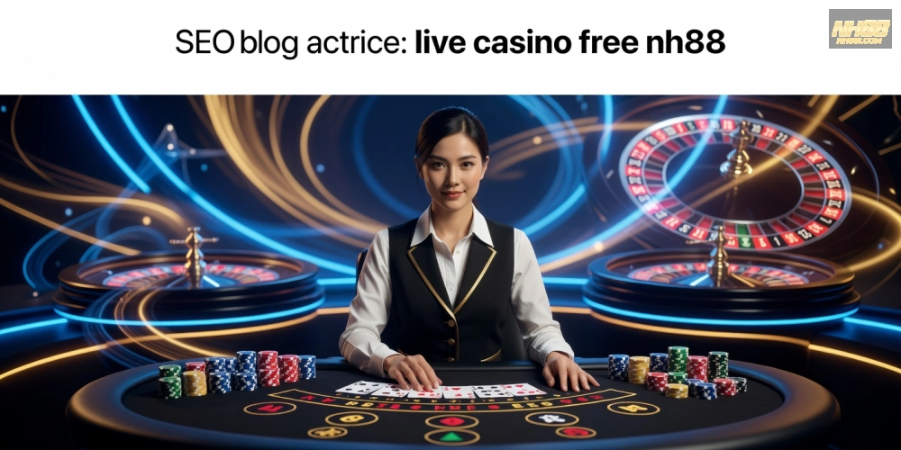 Hình ảnh minh họa giao diện live casino free nh88 với dealer thực thụ và bàn chơi sống động